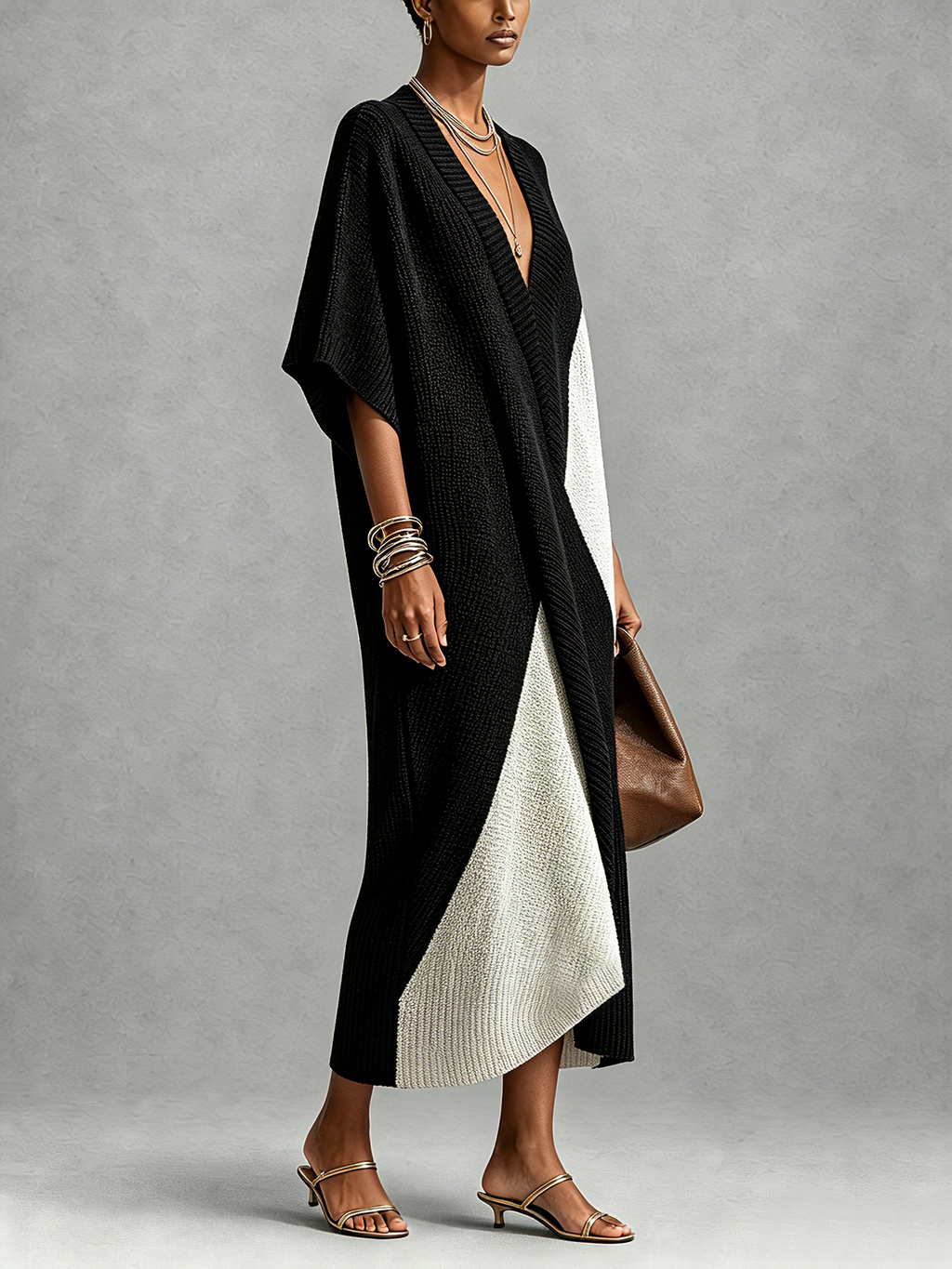 Véra - Vestido blanco y negro