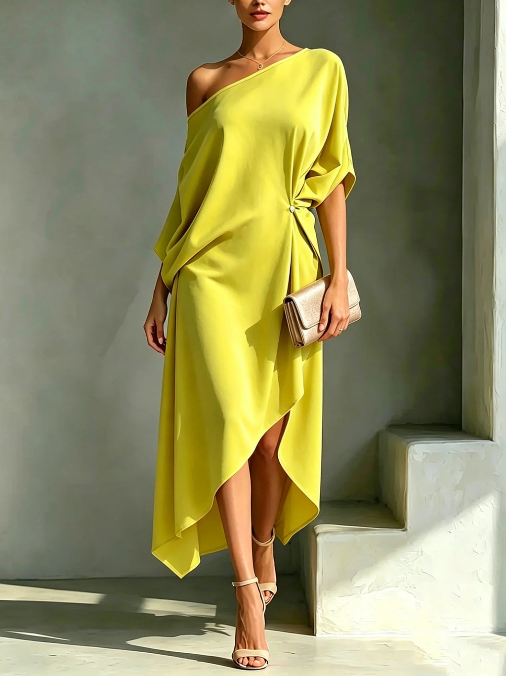Clara - Vestido asimétrico elegante