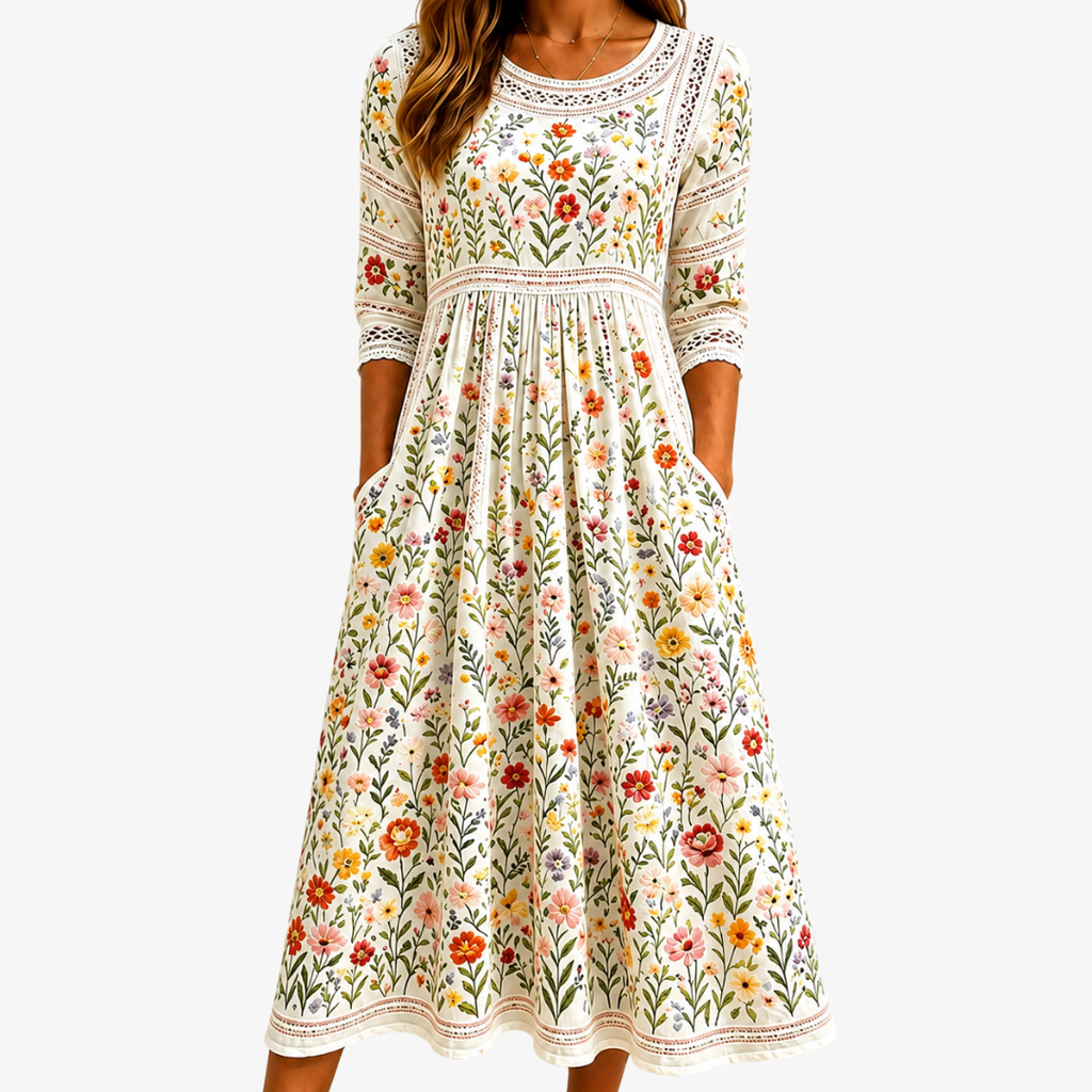 Willow - Vestido midi de flores silvestres