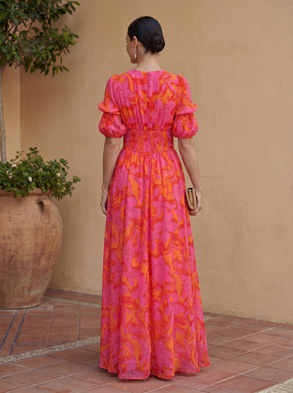 Oliva - Vestido largo floral