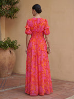 Oliva - Vestido largo floral