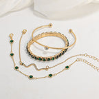 Sorina Feldwyn Set elegante de pulseras doradas