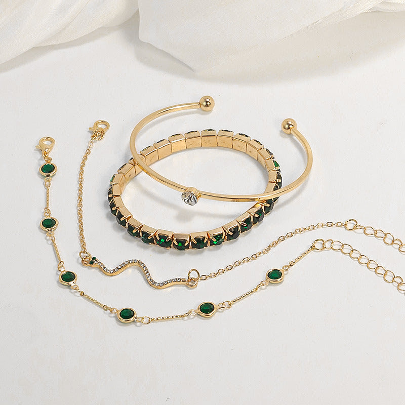Sorina Feldwyn Set elegante de pulseras doradas