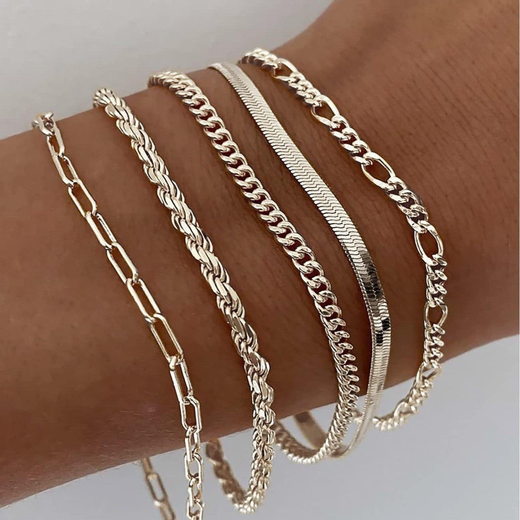 Set de pulseras doradas Ellis Renner