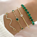 Sorina Feldwyn Set elegante de pulseras doradas