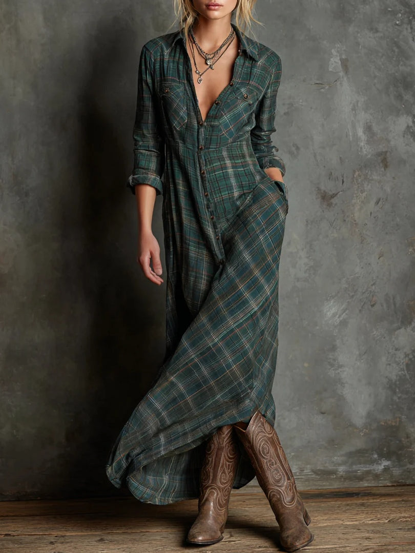 Margaux - Vestido camisero largo