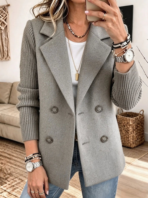 Winchell - Chaqueta otoñal de moda con mangas de punto