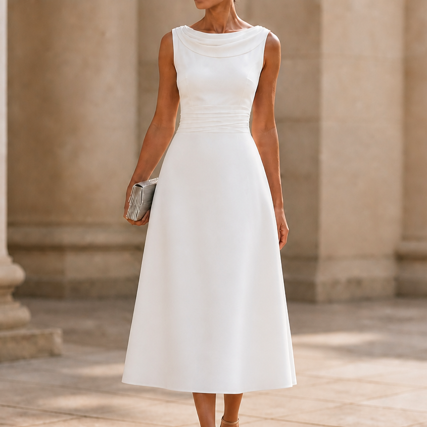 Disa - Vestido de invitada plisado