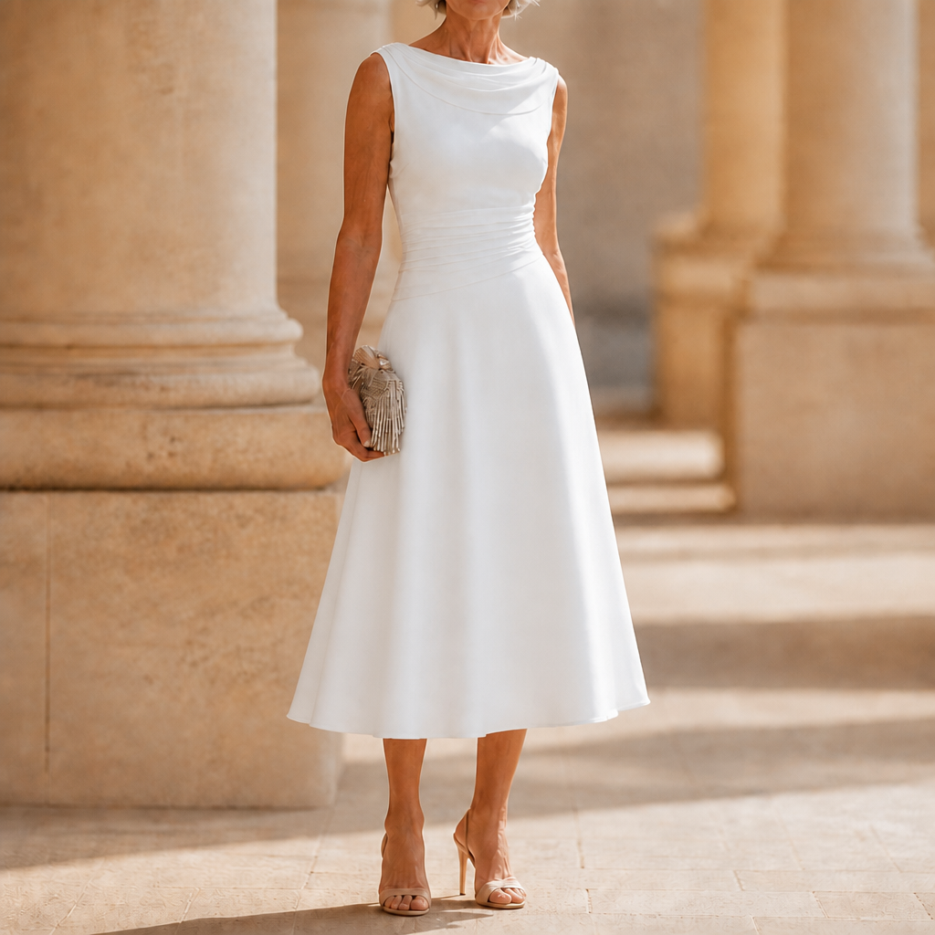 Disa - Vestido de invitada plisado